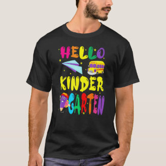 Camiseta Olá Equipe de Jardim de Infância Professor Criança