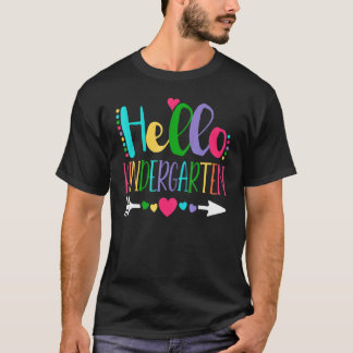 Camiseta Olá Equipe de Jardim de Infância Professor Volta à