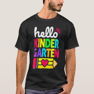 Camiseta Olá Equipe de Jardim de Infância Professora de Vol