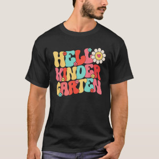 Camiseta Olá Equipe de Jardim de Infância Professora Menina