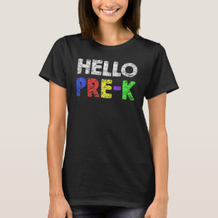 Camiseta Olá, Equipe de Pré-Escolas, Kinder, De Volta Ao Pr