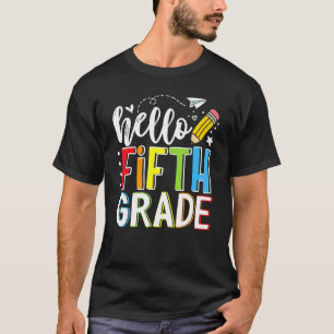 Camiseta Olá Equipe de Volta às Aulas da 5ª Série Professor