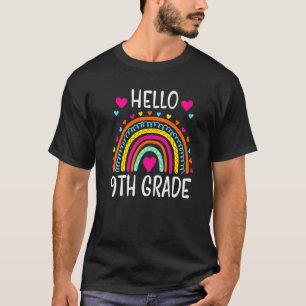 Camiseta Olá Equipe do 9º Ano Turma Primeiro Dia De Aula A