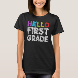 Camiseta Olá Equipe do Primeiro Ano 1º Ano De Volta às Aula