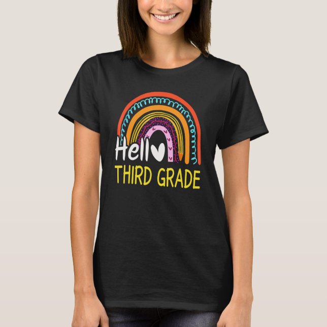 Camiseta Olá Equipe do Terceiro Ano 3º Ano de Volta à Escol (Frente)
