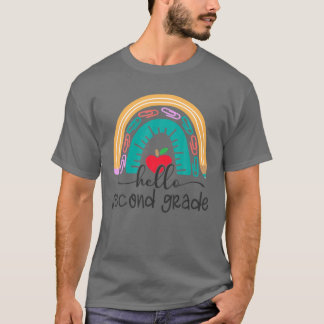 Camiseta Olá Equipe Feliz Primeiro Dia da Escola