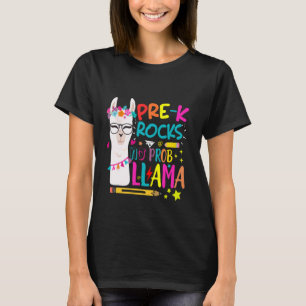 Camiseta Olá Equipe Pré-K Rocks Pré-K Primeiro Dia Sem Prob