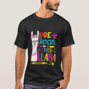 Camiseta Olá Equipe Pré-K Rocks Pré-K Primeiro Dia Sem Prob