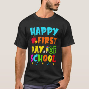 Camiseta Olá Escola Feliz Primeiro Dia De Aula Professor Es