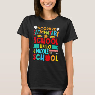 Camiseta Olá Escola Secundária Adeus Escola Elementar 2022