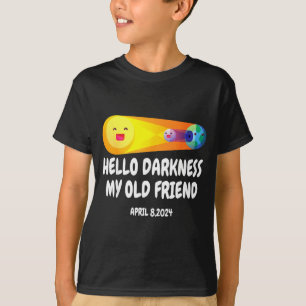 Camiseta Olá Escuridão Eclipse Solar Ilustração de Abril
