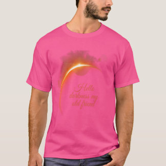 Camiseta Olá Escuridão Meu Antigo Amigo Solar Eclipse 2024