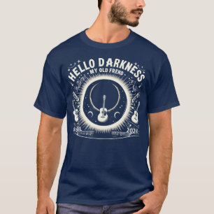 Camiseta Olá Escuridão Meu Velho Amigo Eclipse Solar Abril