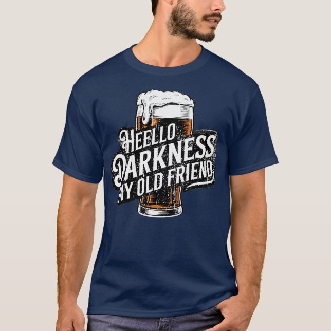 Camiseta Olá Escuridão Minha Velha Amiga, Beer Stout Beer L (Frente)