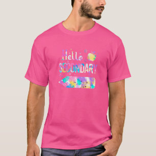 Camiseta Olá Esquadrão Secundário De Volta Às Crianças De T