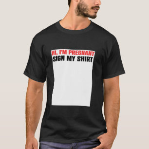Camiseta Olá Estou Grávida Sinal Minha Mamãe de Mãe de cami