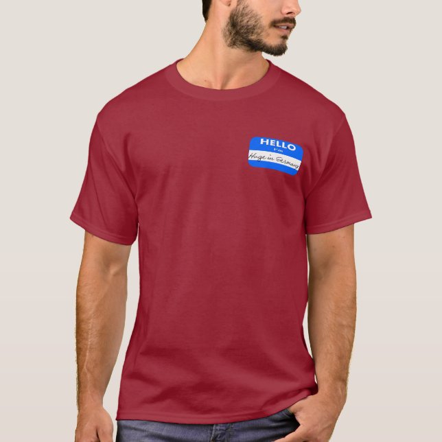 Camiseta Olá! eu sou enorme em Alemanha (Frente)