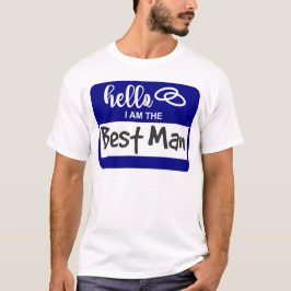 Camiseta Olá, eu sou o Crachá do nome do melhor homem