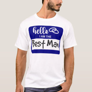 Camiseta Olá, eu sou o Crachá do nome do melhor homem