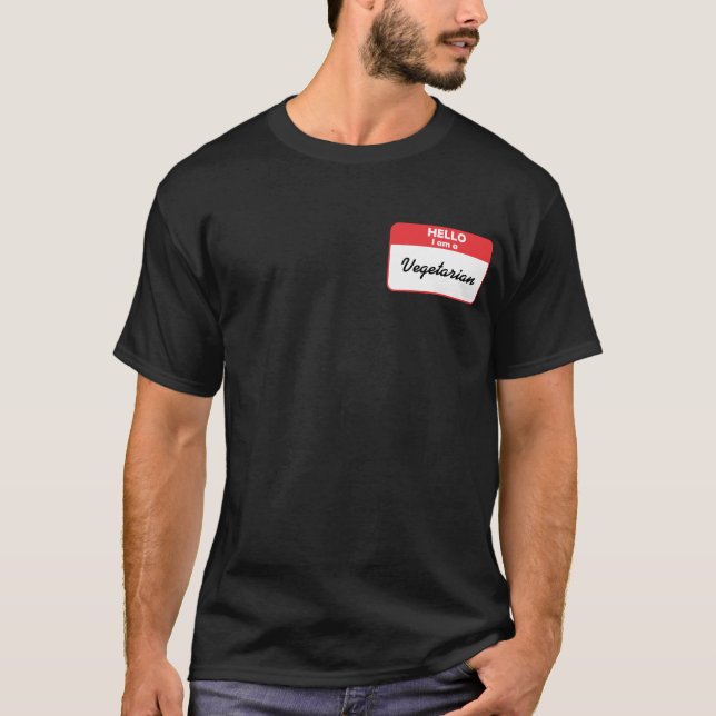 Camiseta Olá! eu sou um vegetariano (Frente)