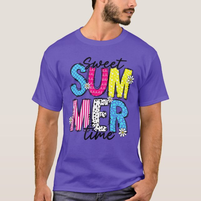 Camiseta Olá, Fama de Férias de Summertime Sweet Beach Matc (Frente)