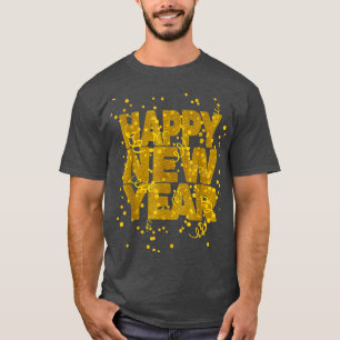 Camiseta Olá Feliz ano novo 2022 2022 31 de dezembro Engraç