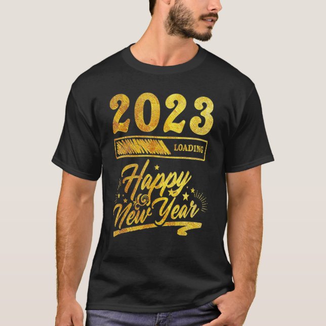 Camiseta Olá Feliz ano novo 2023 2023 31 de dezembro de 202 (Frente)
