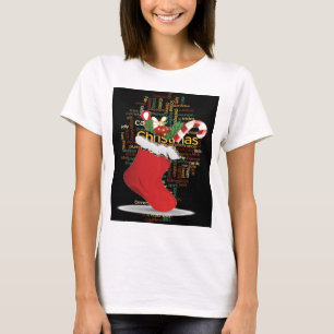 Camiseta Olá! Feliz Natal GIFTS e um Feliz ano novo