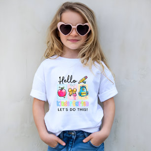 Camiseta Olá, Fofo de jardim de infância