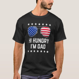 Camiseta Olá, Fome, sou Pai Sunglass 4 de julho para Pai