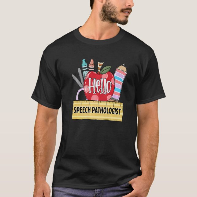 Camiseta Olá Fonoaudiólogo Professor Apple (Frente)