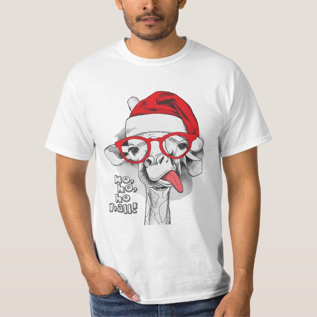 Camiseta Olá, Garota Engraçada Presente de Natal (Frente)