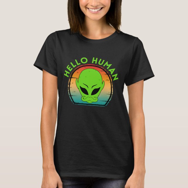 Camiseta olá humano moderno  (Frente)