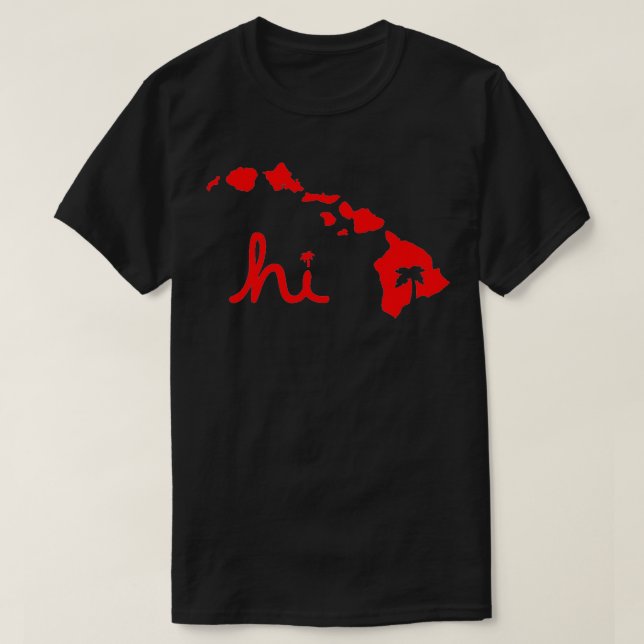 Camiseta Olá Ilhas Havaianas (Frente do Design)