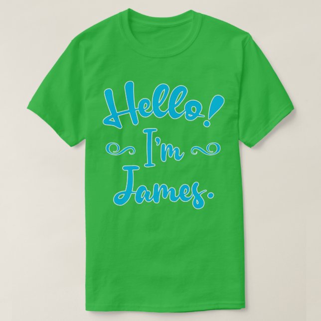 Camiseta Olá, Im James (Frente do Design)