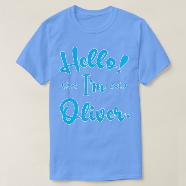 Camiseta Olá, Im Oliver (Frente do Design)