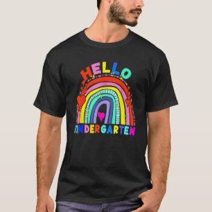 Camiseta Olá Jardim de Infância Arco-íris Volta às Aulas Pr