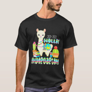 Camiseta Olá Jardim De Infância Cute Llama Alpaca De Volta
