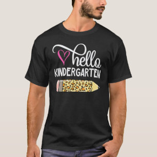 Camiseta Olá Jardim de Infância De Volta à Escola Professor