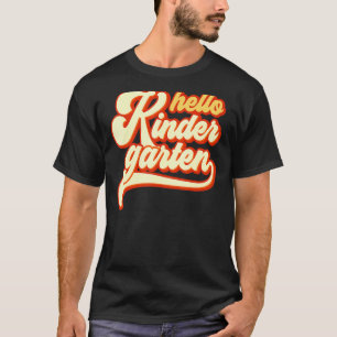 Camiseta Olá Jardim de Infância De Volta à Escola Professor