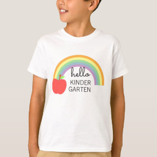 Camiseta Olá Jardim de Infância de Volta ao Costume da Esco