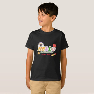 Camiseta Olá Jardim de Infância Foguete Adorável Lápis Volt