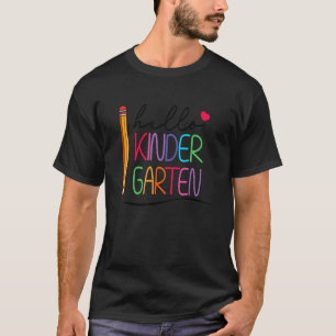 Camiseta Olá, Jardim de Infância, Formando Prek, Primeiro D