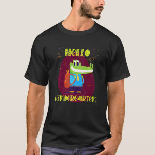 Camiseta Olá Jardim de Infância Jacaré Répteis Zoológico La