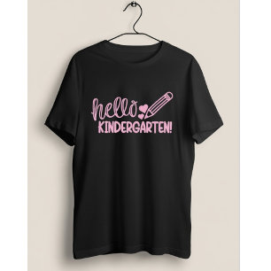 Camiseta Olá Jardim de Infância Lápis Fofo Presente de Volt