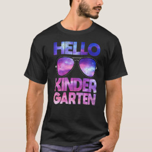 Camiseta Olá Jardim de Infância Volta às Aulas Meninos Meni