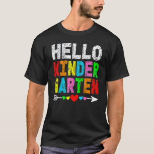 Camiseta Olá Jardim de Infância Volta às Aulas Professor A