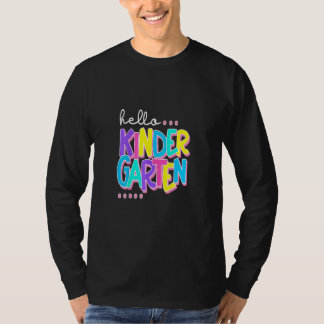 Camiseta Olá Jardim de Infância Volta às Aulas Professor Al