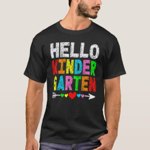 Camiseta Olá Jardim de Infância Volta às Aulas Professor Al