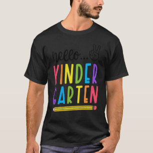 Camiseta Olá Jardim de Infância Volta às Aulas Professor Al